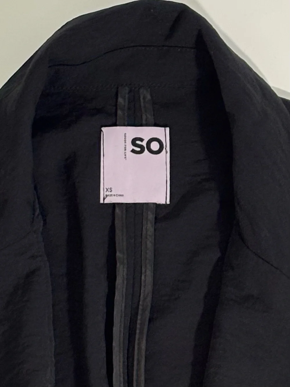 SO Black Single-Button Blazer Size XS
